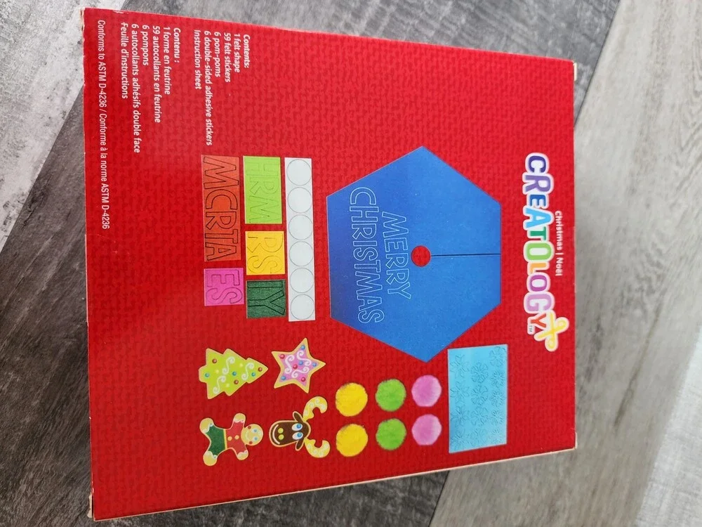 Creatology Christmas Tree Skirt Craft Kit Blue Merry Christmas DIY NEW